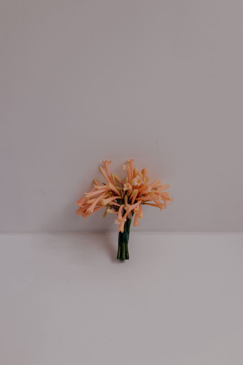 オレンジ色の小花の束